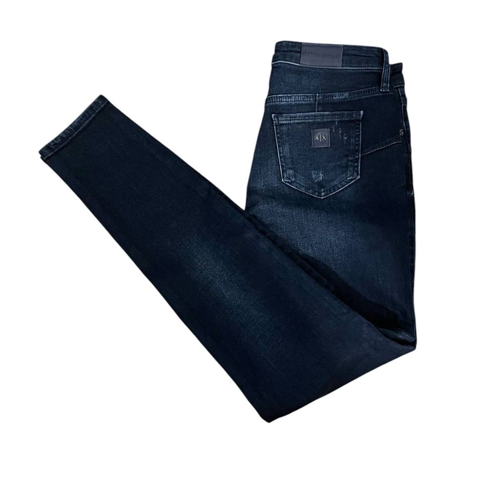 Sz:28 New Armani Exchange Women Dark Blue Super Skinny Lift Up Jeans